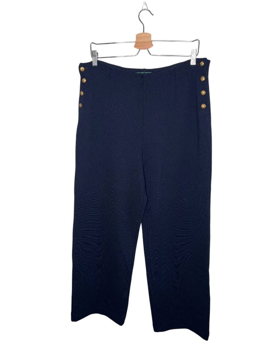 Lauren Ralph Lauren Navy Blue Vintage Merino Wool Sailor Pants Large